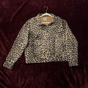 Vocal Leopard Print Blazer Brown and Black